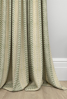 Land & Shore Fintra Stripe, Green - Made to Measure Curtains